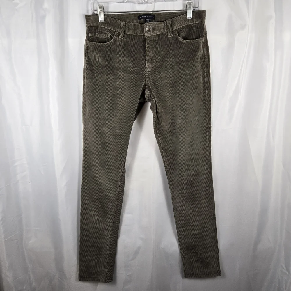 Banana Republic Olive Green Taupe Skinny Stretch Corduroy Pants Mens Size 28